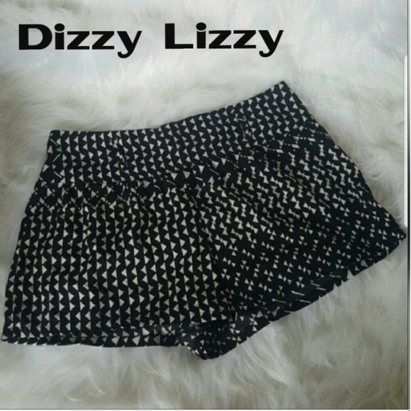 Dizzy Lizzy Pants - Dizzy Lizzy Black and White Short - Size Small